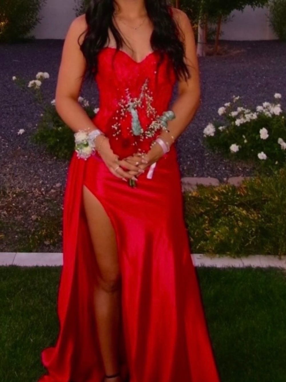 Red Corset Prom Dress